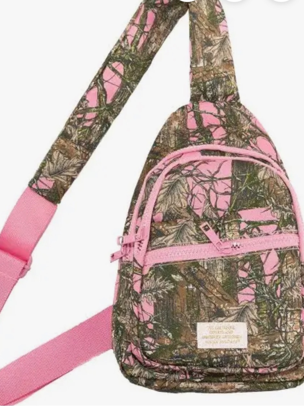 Simply Southern Pink & Green Camo Crossbody Sling Bag NWT